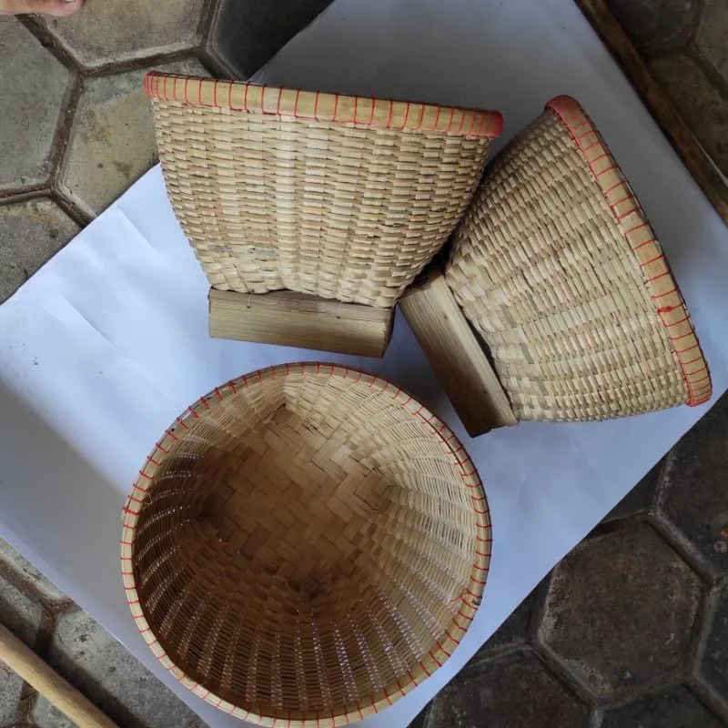 Functional handmade Indonesian bamboo basket for export