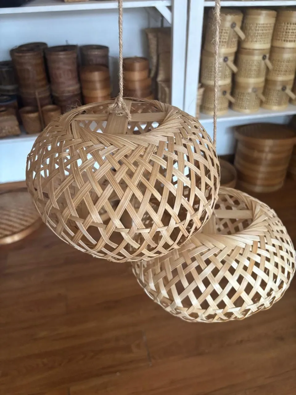 Handmade Indonesian bamboo lamp decoration for wholesale buyers