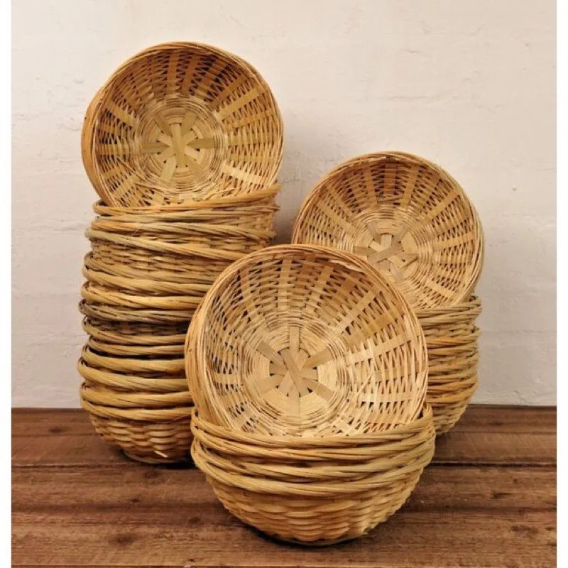 Woven Indonesian bamboo fruit basket for retail and hospitality buyers